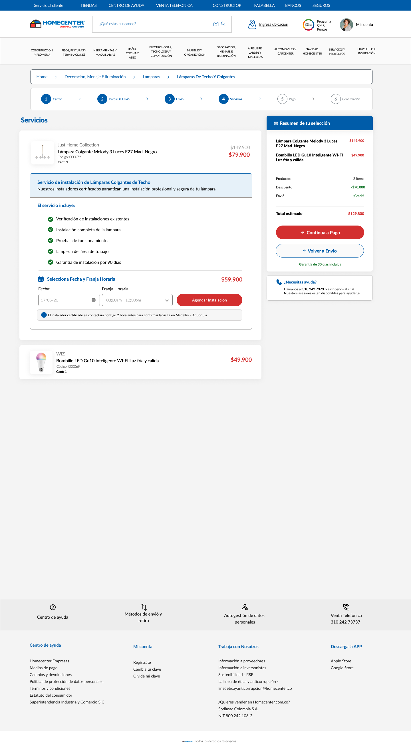 Flujo carrito de compra — pantalla 7